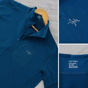 Arc'teryx Rho Lt 1/4 Zip Pullover Men's XL Lightweight Hiking Outdoor Base Layer